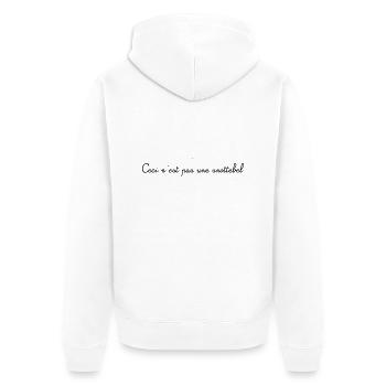 Humour à la belge (3) - Veste à capuche bio Premium Unisexe - blanc - Dos - Thijin (182cm)
