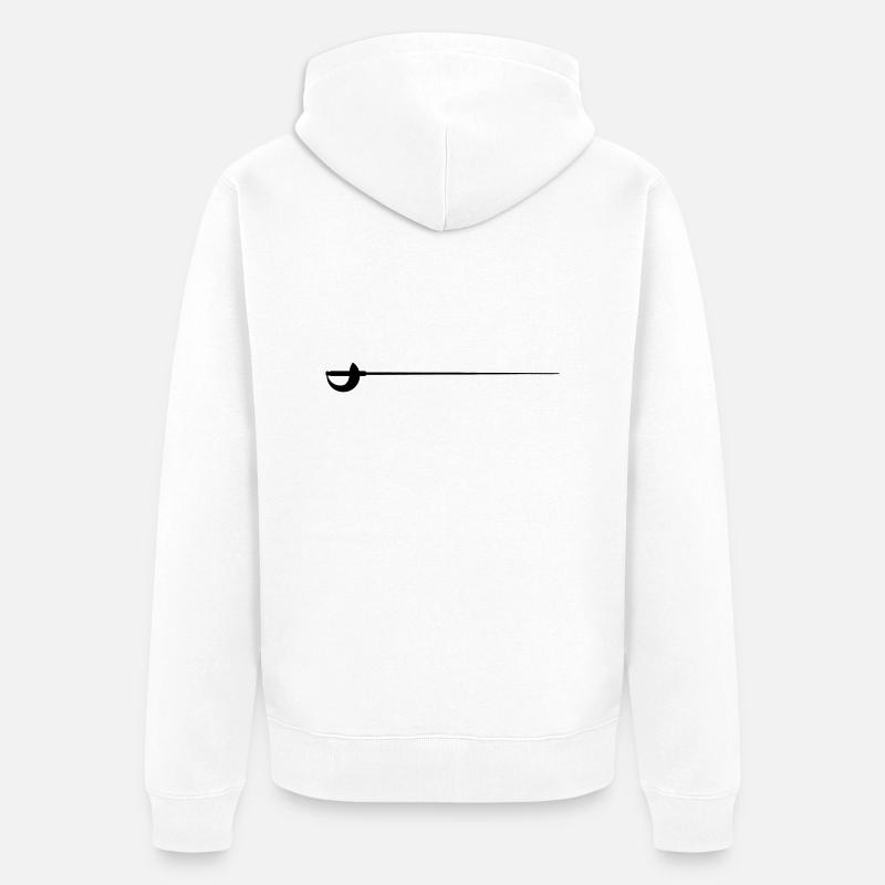 Säbel - Unisex Premium Bio Zip Hoodie - Weiß