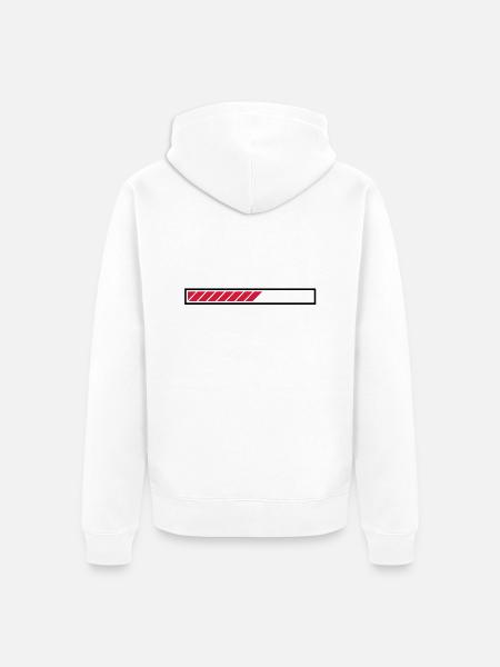 Loading loading bar bar - Unisex Premium Organic Zip Hoodie - white