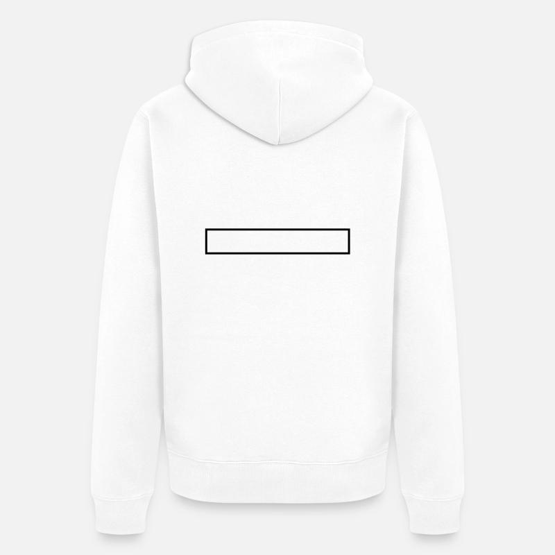 Banner gerade - Unisex Premium Bio Zip Hoodie - Weiß
