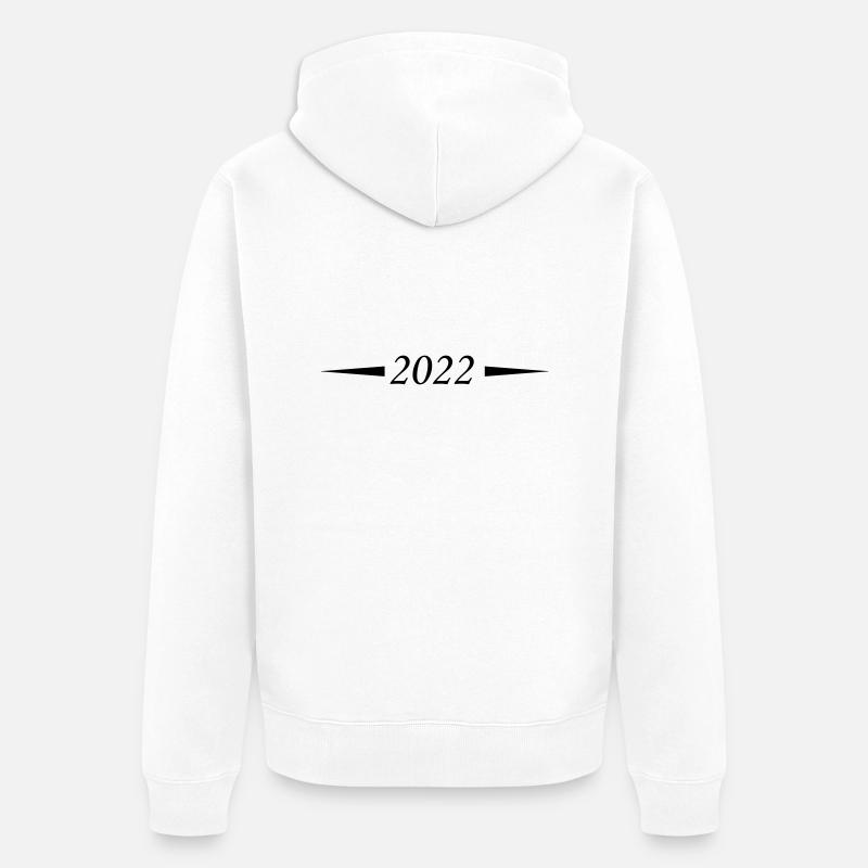 2022 - Veste à capuche bio Premium Unisexe - blanc