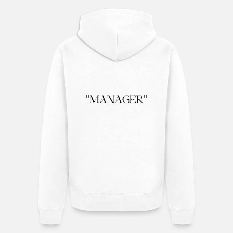 MANAGER - Unisex Premium Bio Zip Hoodie - Weiß