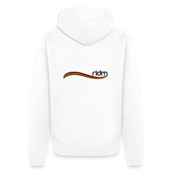 ridm flag - Unisex Premium Bio Zip Hoodie - Weiß - Hinten - Thijin (182cm)
