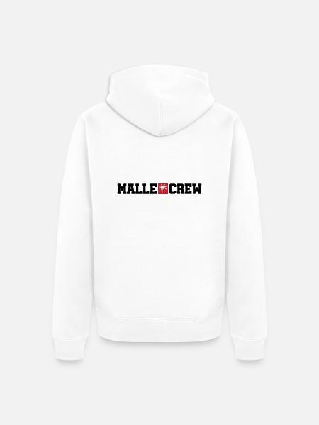 Malle Crew Mallorca - Unisex Premium Organic Zip Hoodie - white
