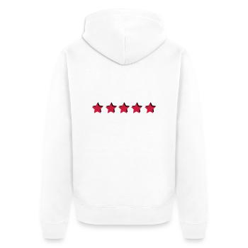 sterne - Unisex Premium Bio Zip Hoodie - Weiß - Hinten - Thijin (182cm)