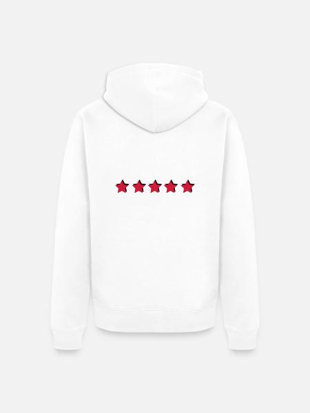 sterne - Unisex Premium Bio Zip Hoodie - Weiß