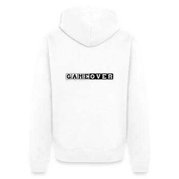 Game Over Zocken Spielen Spiel Geschenk - Unisex Premium Bio Zip Hoodie - Weiß - Hinten - Thijin (182cm)