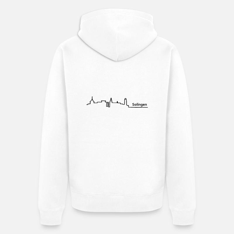 solingen skyline - Unisex Premium Bio Zip Hoodie - Weiß