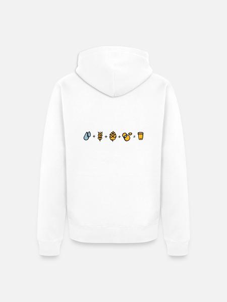 Bier Formel - Unisex Premium Bio Zip Hoodie - Weiß