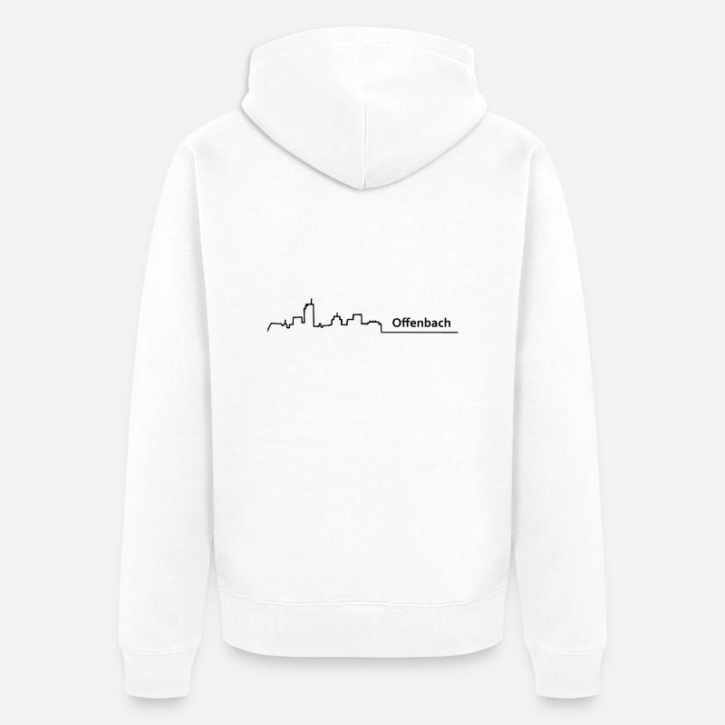 horizon offenbach_main - Veste à capuche bio Premium Unisexe - blanc