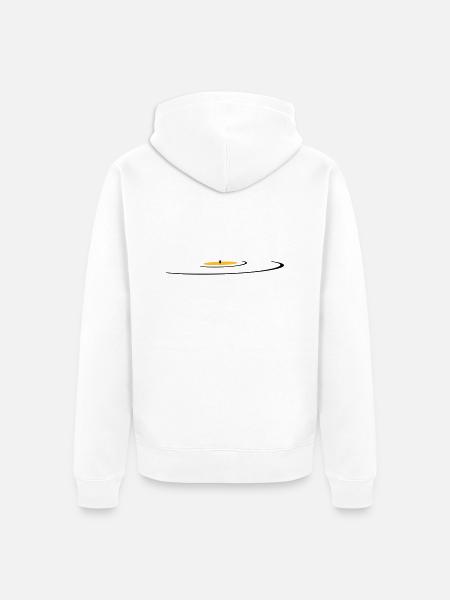 retro, vinyl, old school - Unisex Premium Bio Zip Hoodie - Weiß