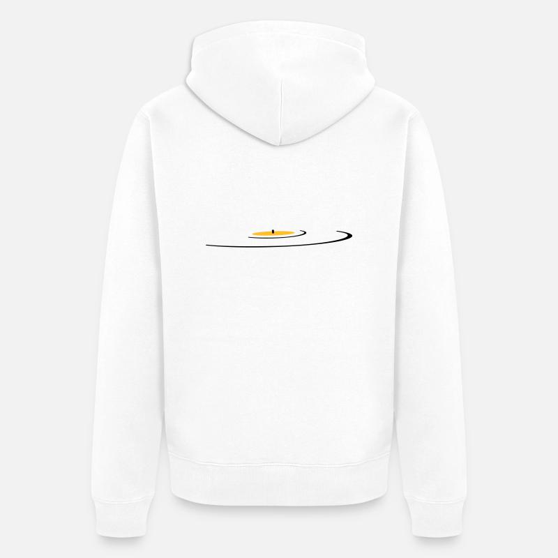 retro, vinyl, old school - Unisex Premium Bio Zip Hoodie - Weiß