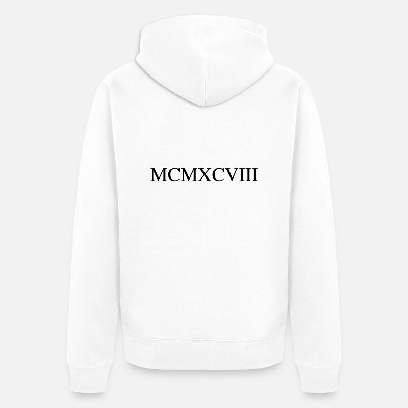 1998 - Unisex Premium Bio Zip Hoodie - Weiß