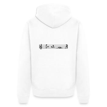 notes de musique - Veste à capuche bio Premium Unisexe - blanc - Dos - Thijin (182cm)