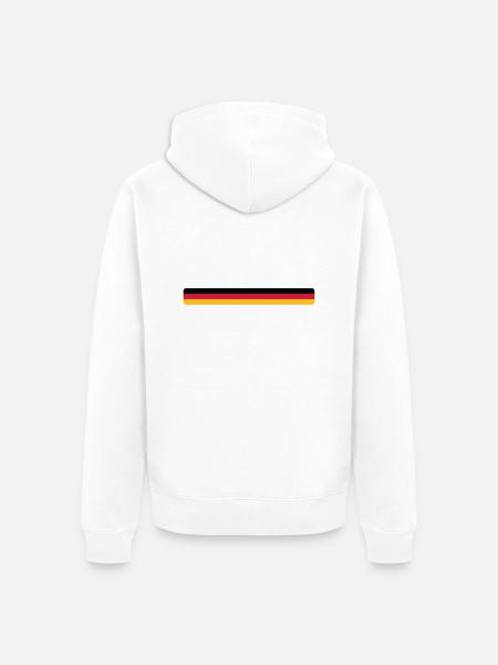 Deutschland - Unisex Premium Organic Zip Hoodie - white