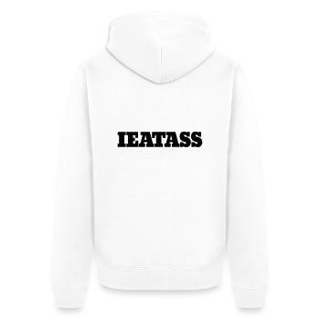 iea - Unisex Premium Organic Zip Hoodie - white - Back - Thijin (182cm)