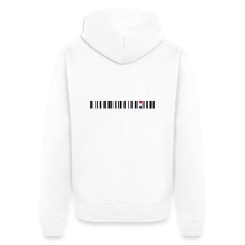 France - Unisex Premium Bio Zip Hoodie - Weiß - Hinten - Thijin (182cm)