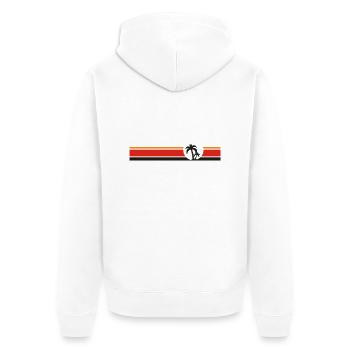 Palme - Unisex Premium Bio Zip Hoodie - Weiß - Hinten - Thijin (182cm)
