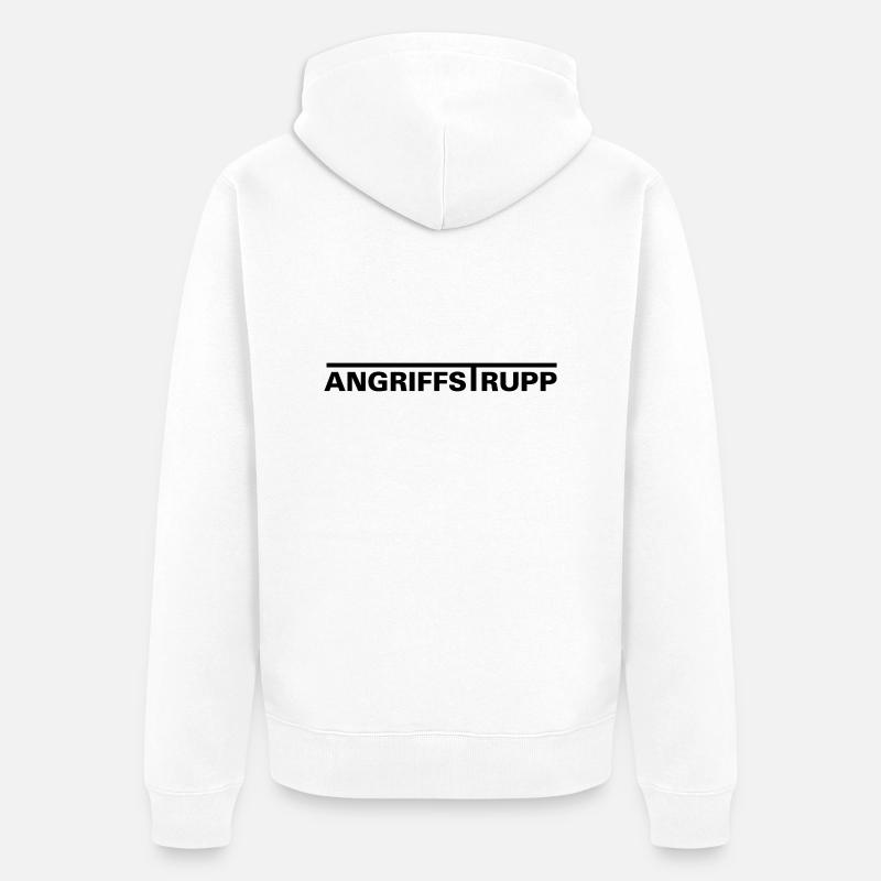Angriffstrupp - Unisex Premium Bio Zip Hoodie - Weiß