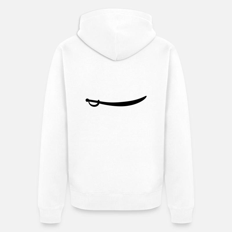 sabre - Veste à capuche bio Premium Unisexe - blanc