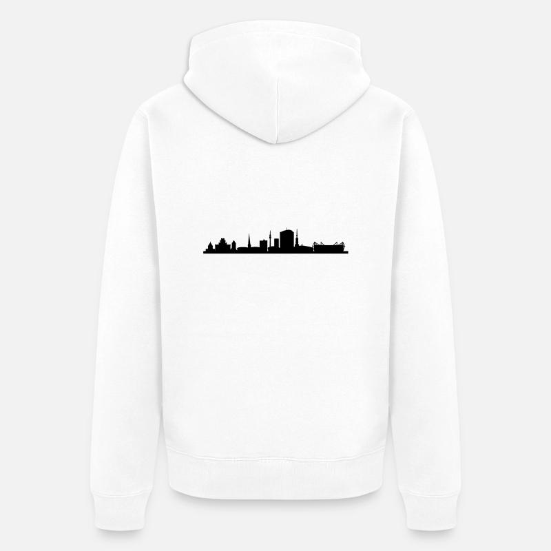 Dortmund Skyline - Veste à capuche bio Premium Unisexe - blanc
