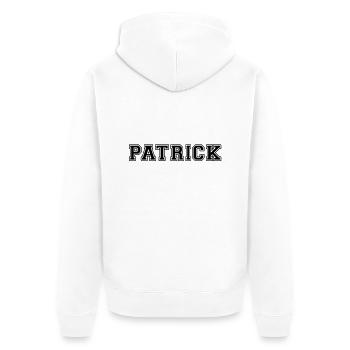 st patrick's - Unisex Premium Organic Zip Hoodie - white - Back - Thijin (182cm)
