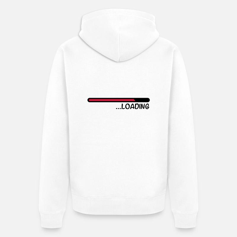 loading_cc2 - Unisex Premium Bio Zip Hoodie - Weiß