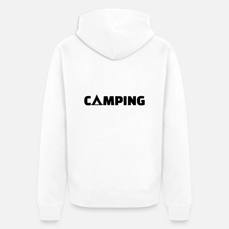 Camping - Veste à capuche bio Premium Unisexe - blanc