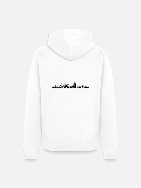 Skyline - Österreich - Unisex Premium Bio Zip Hoodie - Weiß