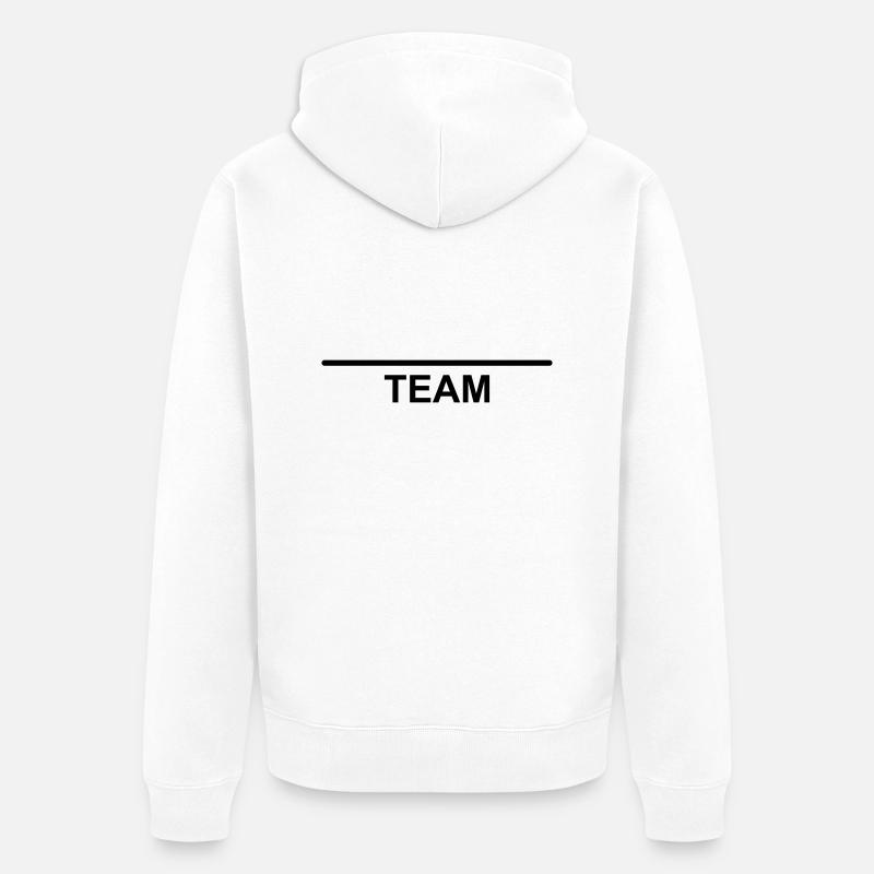 Conception de modèles de groupe d’équipe pour la personnalisation - Veste à capuche bio Premium Unisexe - blanc