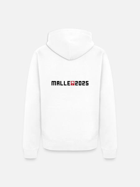 Malle 2025 Urlaub Palme - Unisex Premium Bio Zip Hoodie - Weiß