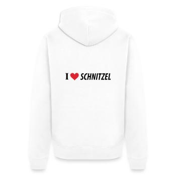 J'aime Schnitzel - Veste à capuche bio Premium Unisexe - blanc - Dos - Thijin (182cm)