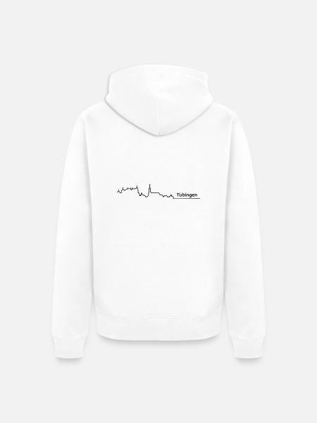 tuebingen skyline - Unisex Premium Bio Zip Hoodie - Weiß