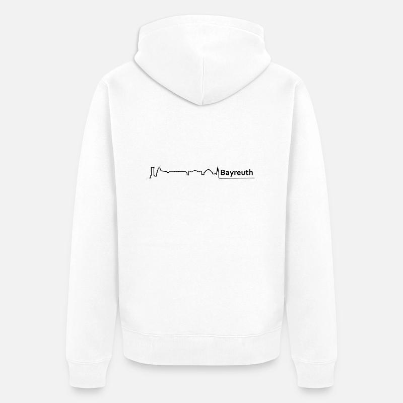bayreuth horizon - Veste à capuche bio Premium Unisexe - blanc