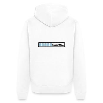 loading - Unisex Premium Bio Zip Hoodie - Weiß - Hinten - Thijin (182cm)