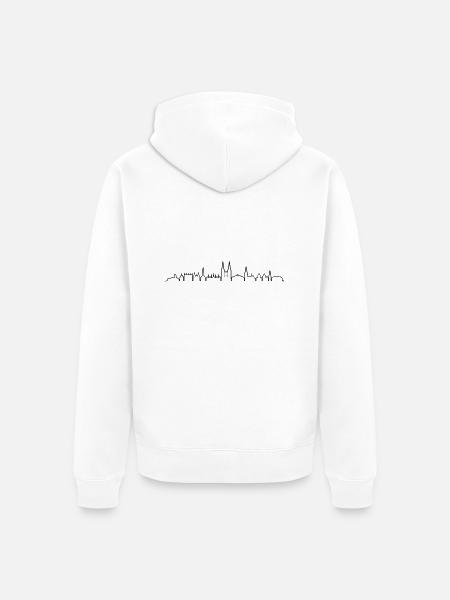 Skyline - Lübeck - Unisex Premium Bio Zip Hoodie - Weiß