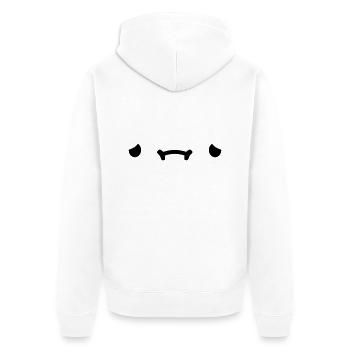 Visage de dessin animé triste - Veste à capuche bio Premium Unisexe - blanc - Dos - Thijin (182cm)