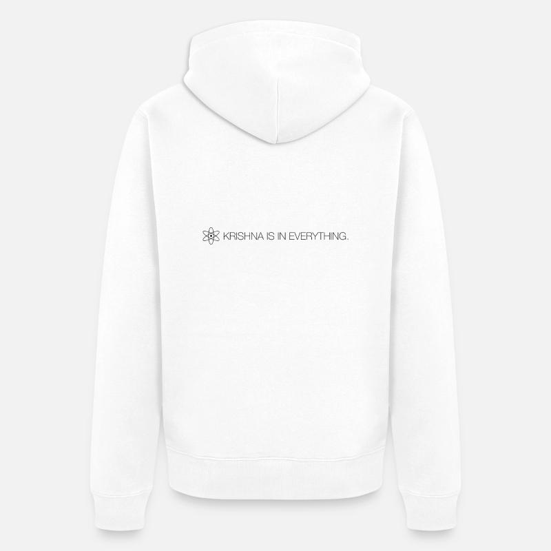 Krishna is in everthing - Unisex Premium Bio Zip Hoodie - Weiß