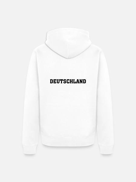 Deutschland - Unisex Premium Bio Zip Hoodie - Weiß