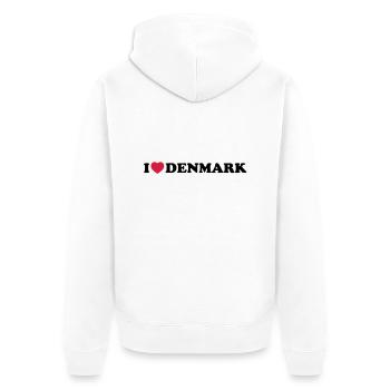 I love Denmark - Veste à capuche bio Premium Unisexe - blanc - Dos - Thijin (182cm)