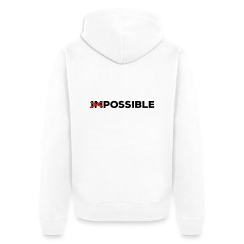 possible möglich machbar Ausweg Lösung Optimist ja - Unisex Premium Bio Zip Hoodie - Weiß - Hinten - Thijin (182cm)