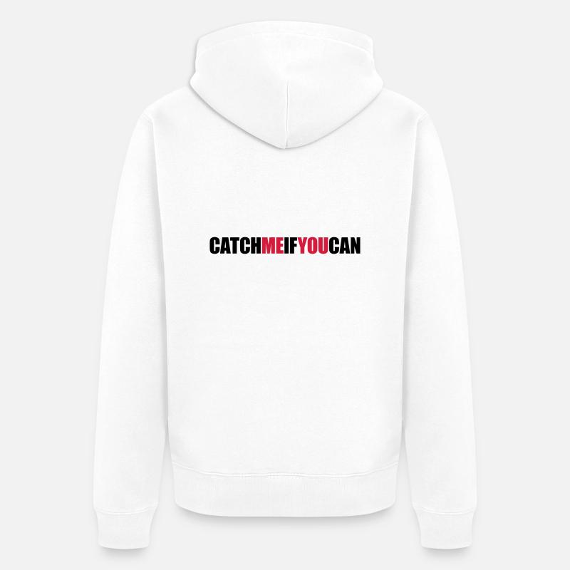 Schnell Catch Me - Unisex Premium Bio Zip Hoodie - Weiß