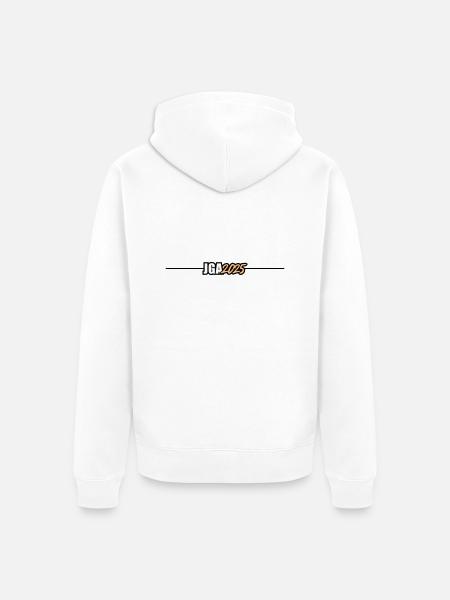 Jga 2025 Linie - Unisex Premium Bio Zip Hoodie - Weiß