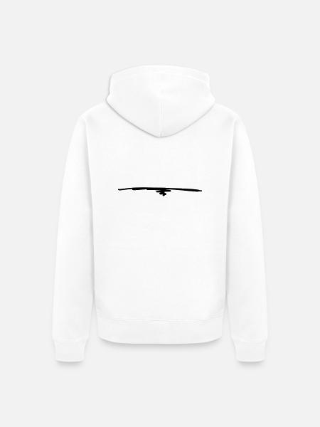 Unterstrich - Unisex Premium Bio Zip Hoodie - Weiß