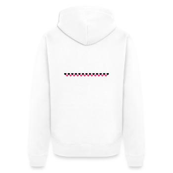 Coeur sur le cœur - Veste à capuche bio Premium Unisexe - blanc - Dos - Thijin (182cm)