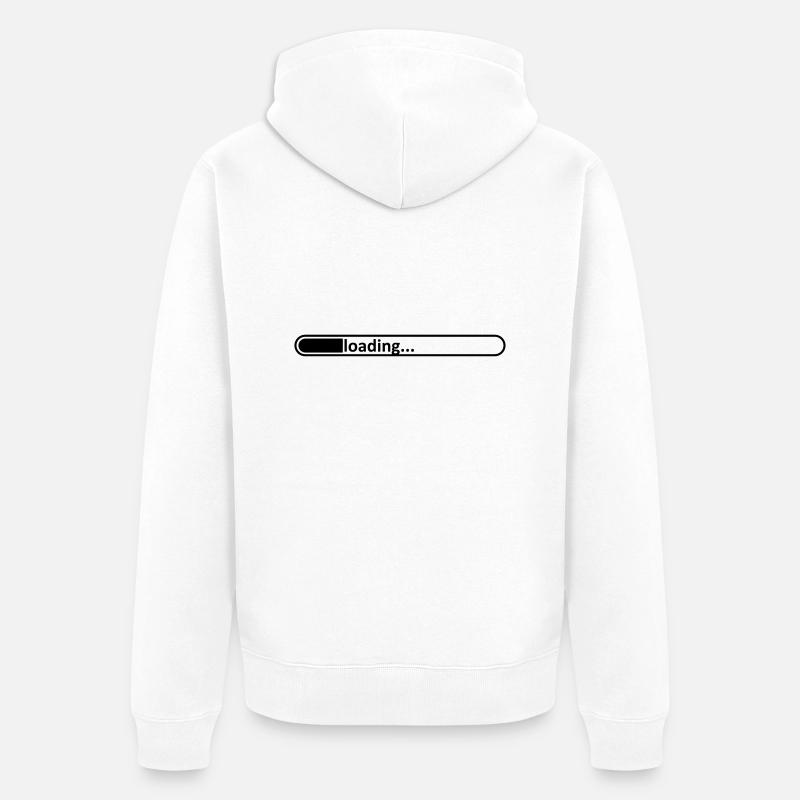 Loading bar / / loading / / / / Load loads / / - Unisex Premium Organic Zip Hoodie - white