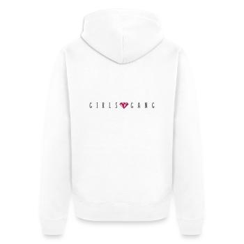 girls gang diamond - Unisex Premium Bio Zip Hoodie - Weiß - Hinten - Thijin (182cm)