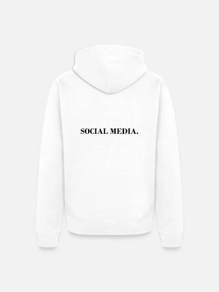 Social Media. - Unisex Premium Bio Zip Hoodie - Weiß