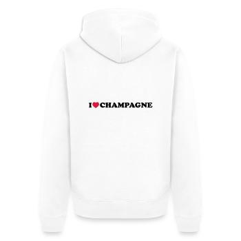 i_love_ - Veste à capuche bio Premium Unisexe - blanc - Dos - Thijin (182cm)