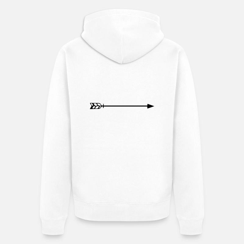 La Flèche - Veste à capuche bio Premium Unisexe - blanc